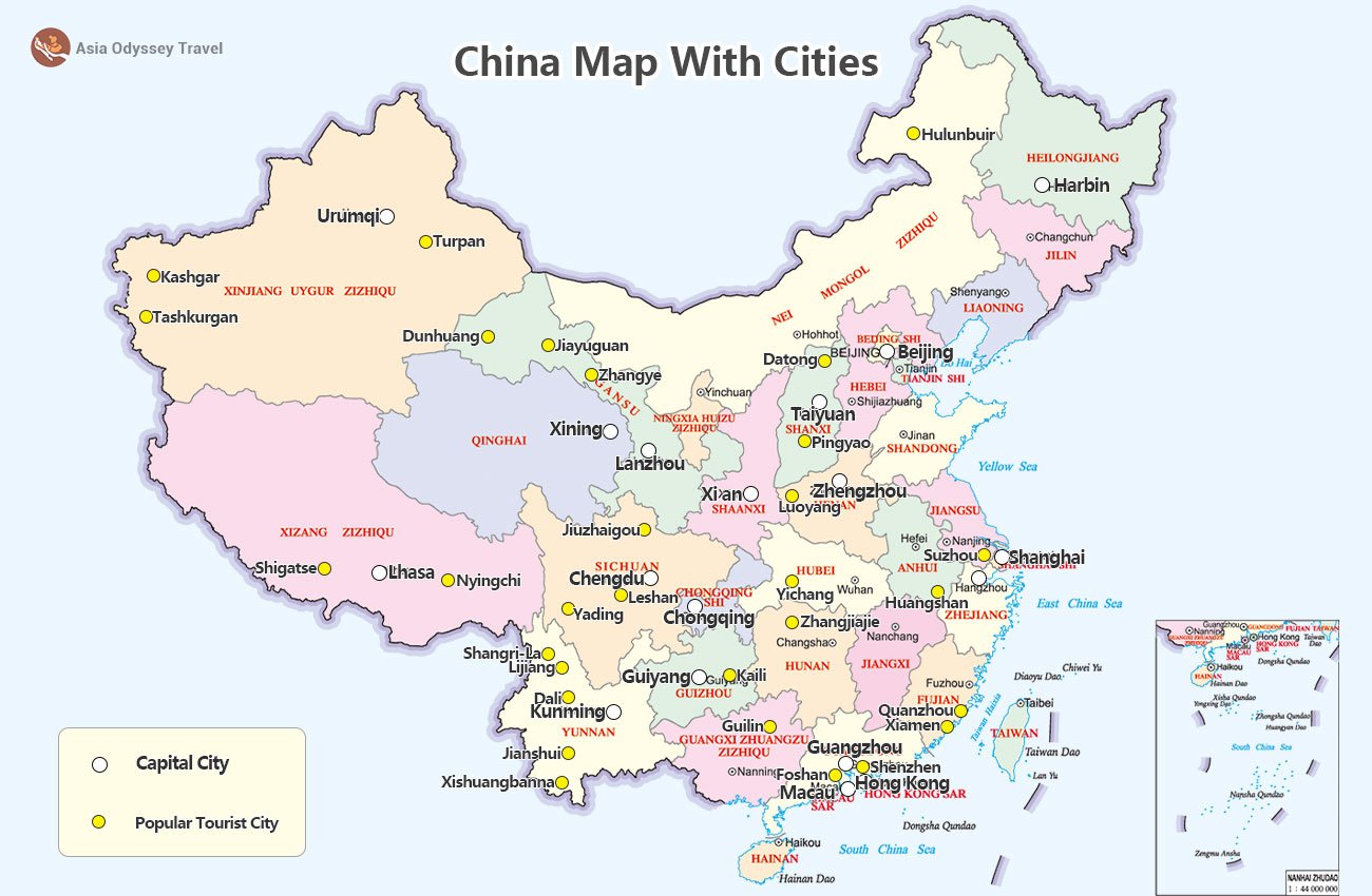 CHINA Past and Present Route Map